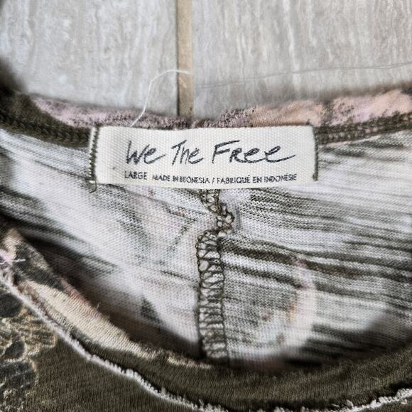 Free People We The Free Hey Girl Tank Strappy Top LG Army Combo RRP£42 - Picture 2 of 7